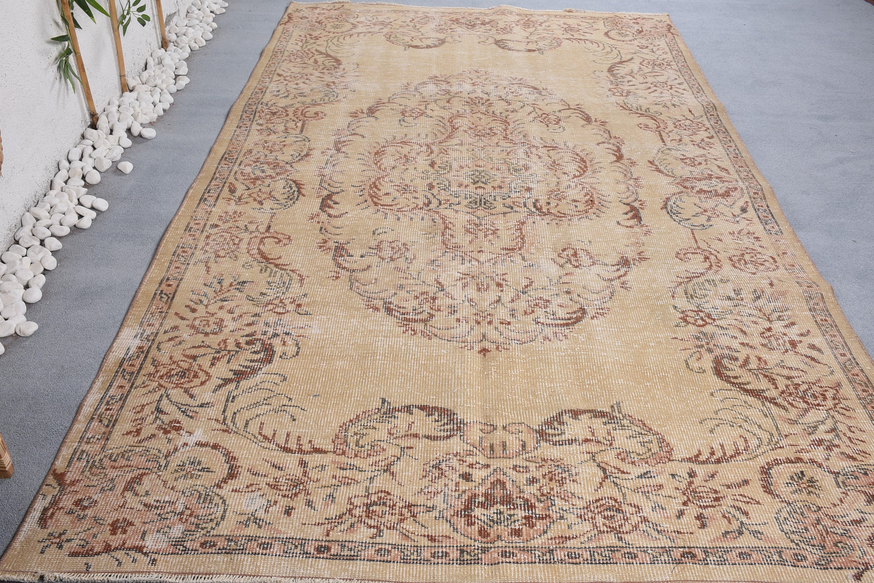 Large Antique Rug Vintage Rug Turkish Large Antique Rugs for Living Room 5.9x9.7 Ft ...