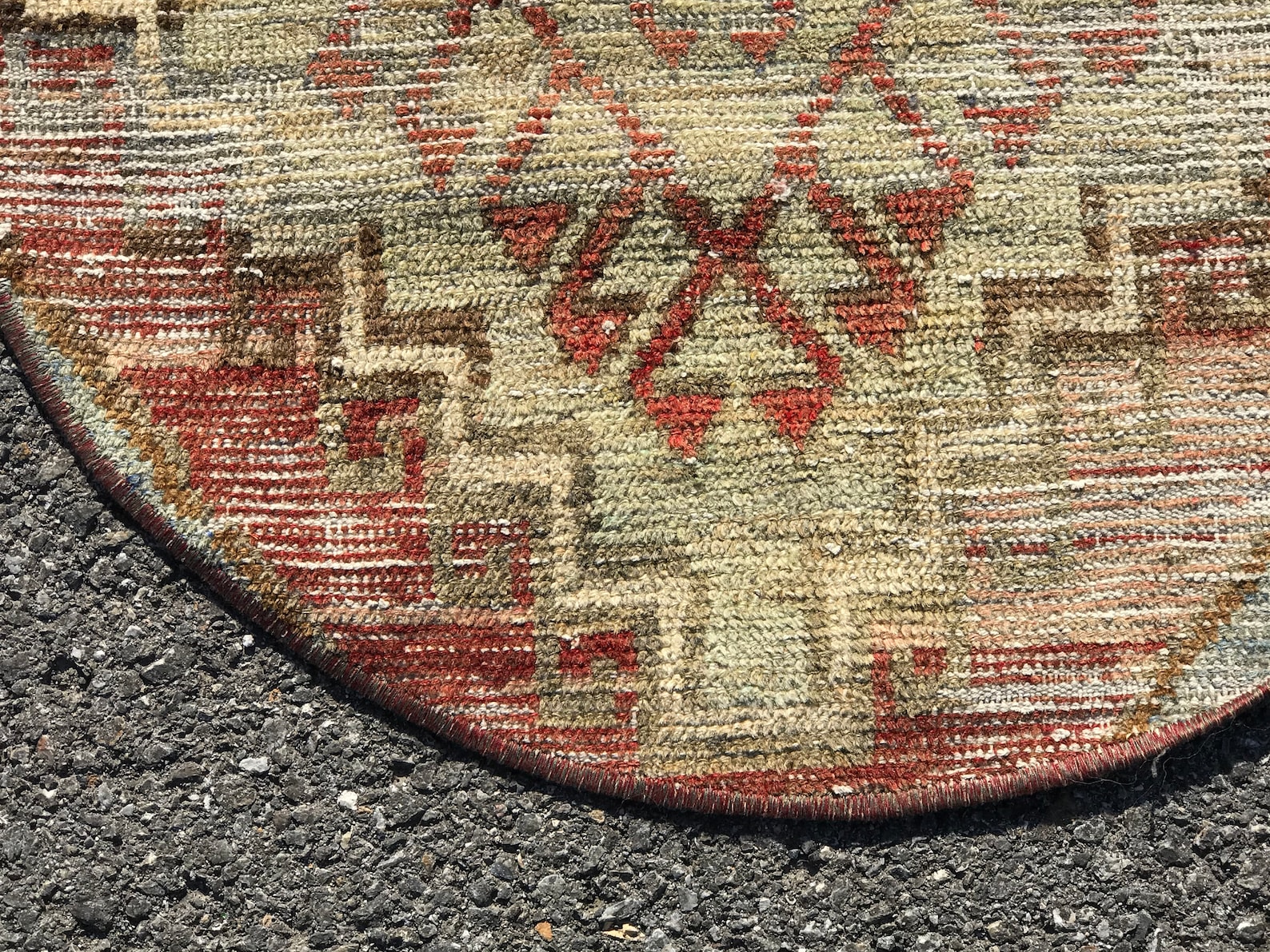 Small Rug Round Rug 2.2x2.2 Ft Turkish Rug vintage Rug Etsy