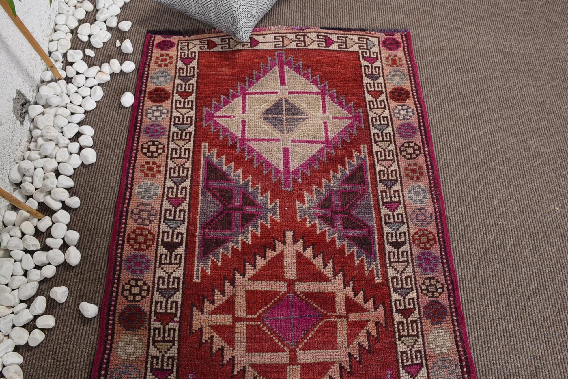 ヴィンテージ　トルコ製ランナーラグ ヴィンテージトルコ製ランナーラグ、4 x 13フィート、ユニークな