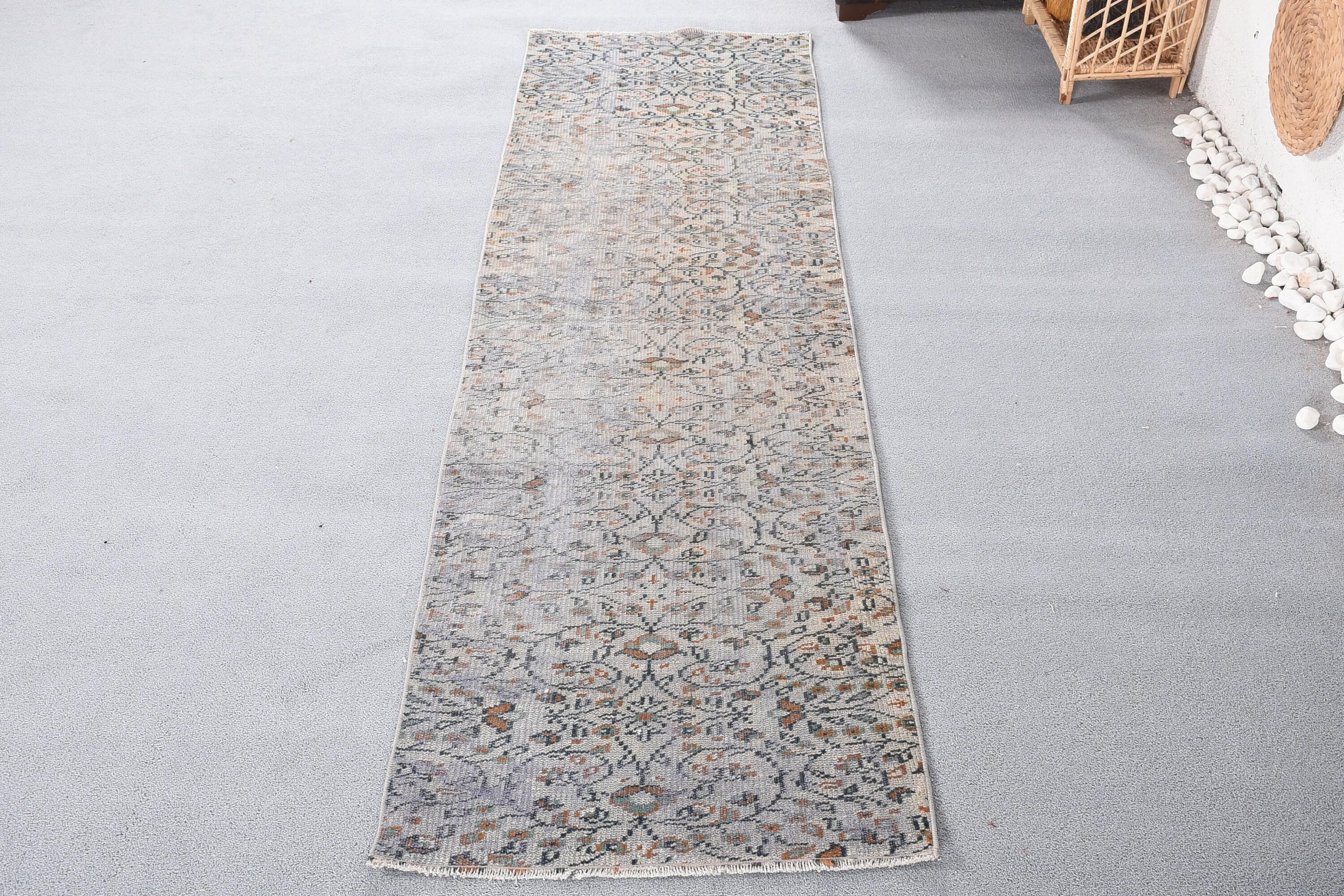 ヴィンテージ トルコ ランナー ラグ 74 x 264 cm、ハンドメイド