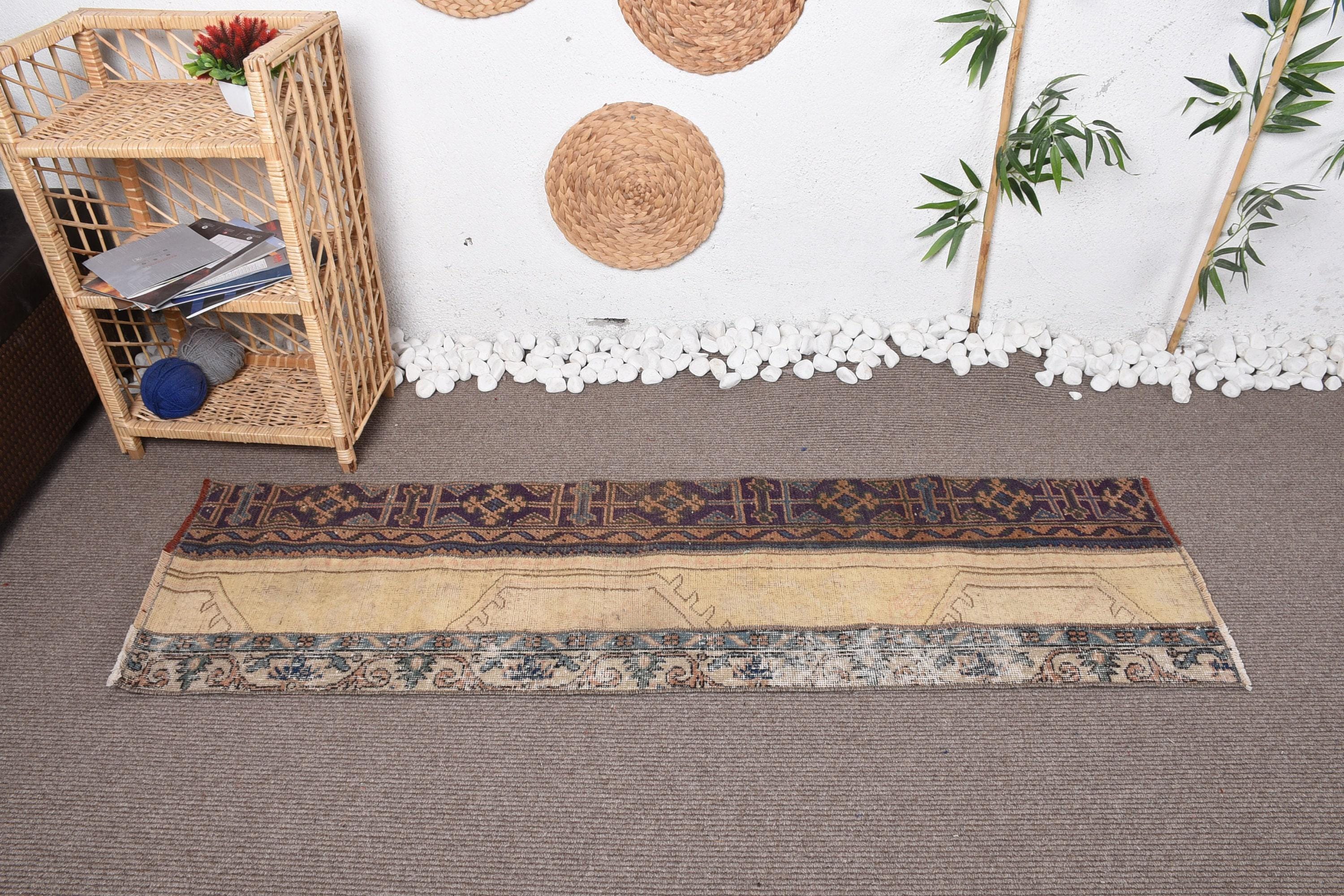 トルコ製ヴィンテージラグ、ランナーラグ、廊下用アンティーク 2