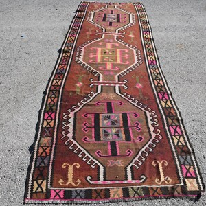 Runner Kilim, Turkish Kilim, 3.9x11.8 ft, Vintage Kilim, Kitchen Kilim, Hallway Kilim, Anatolian Kilim, Oriental Kilim, Organic Kilim, 4605