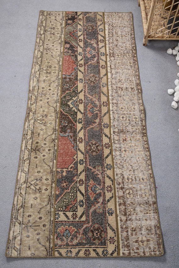 ヴィンテージトルコラグ玄関マット 53×91 cm