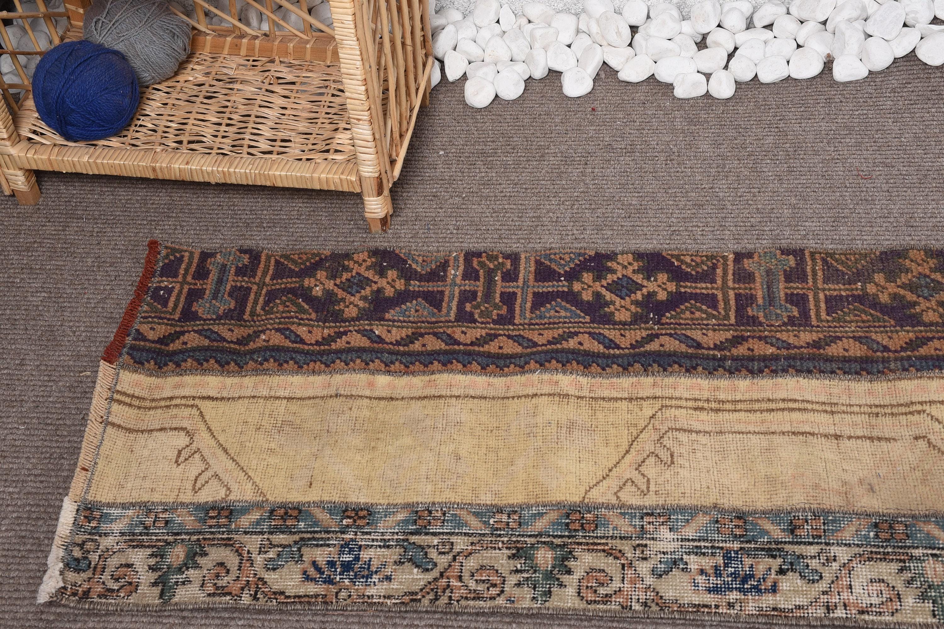 トルコ製ヴィンテージラグ、ランナーラグ、廊下用アンティーク 2