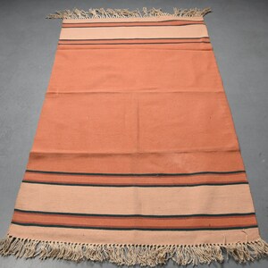 Accent Kilim, Vintage Kilim, Turkish Kilim, Oushak Kilim, 44x73 inches Orange Kilim, Organic Kilim, Bedroom Kilim, 9160