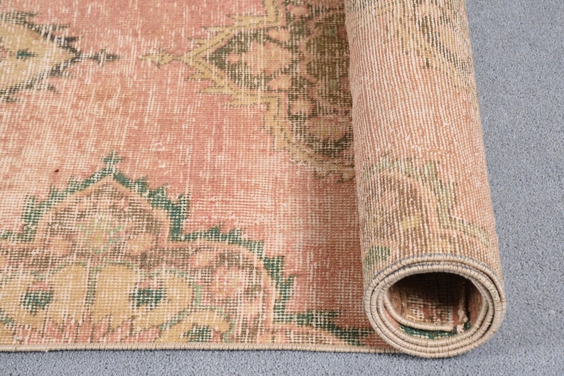 Vintage Rug Runner Rugs Turkish Anatolian for Kitchen 2.8x12.8 Ft Pink