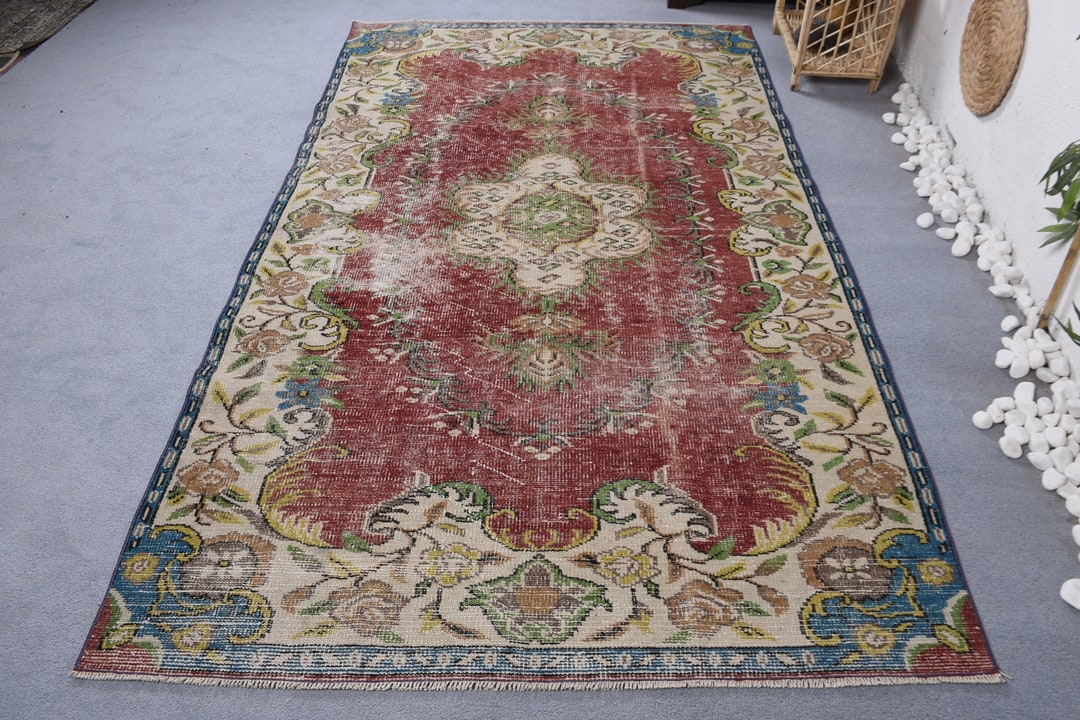 Turkish Rug, Vintage Rug, Large Rug, Anatolian Rug, Rugs for Dining ...