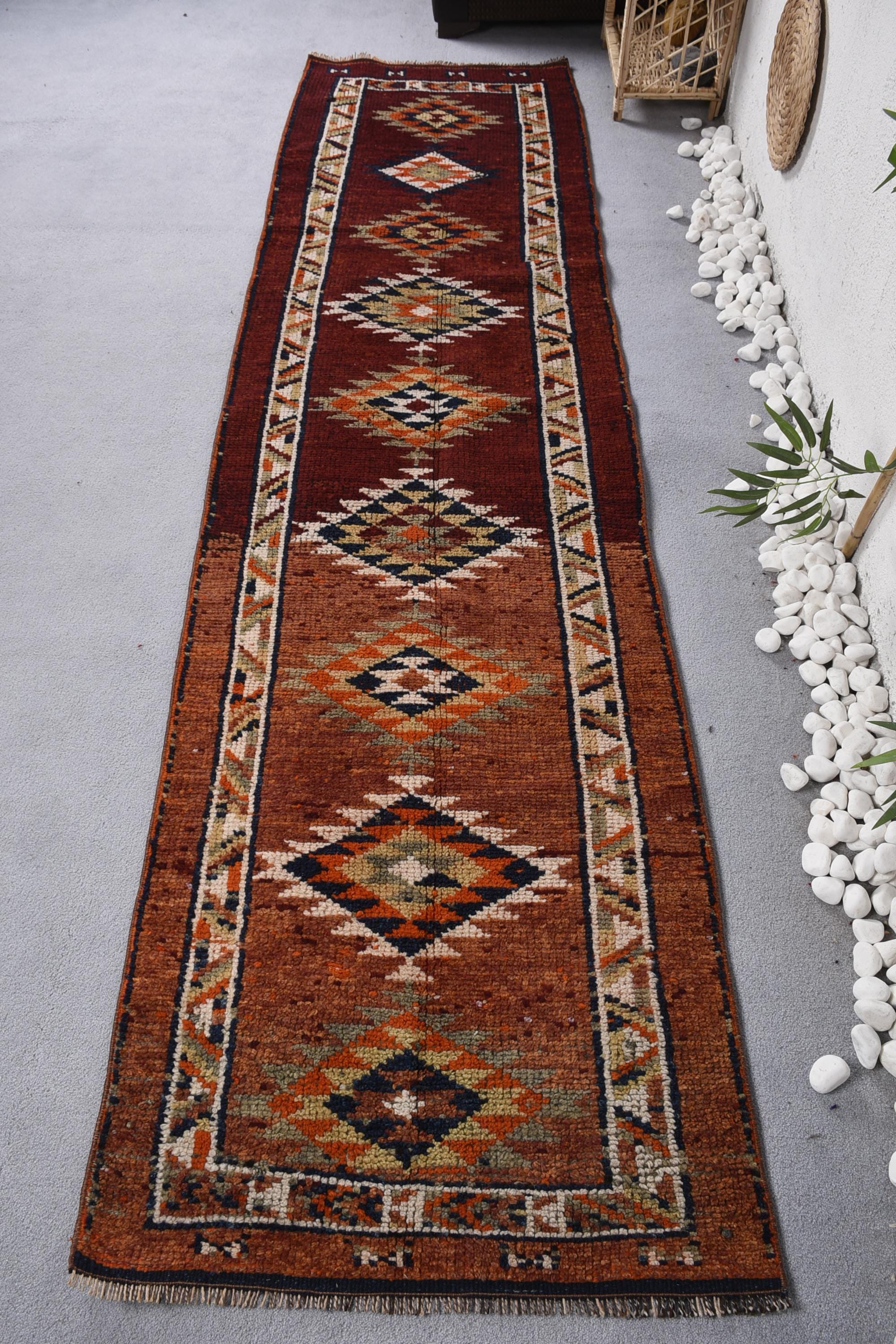 3x11 Runner Rug, Herki Rug, Vintage Rug, Turkish Rug