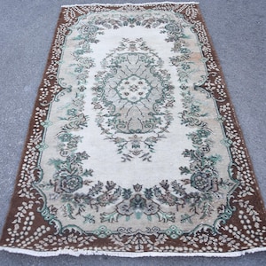 Vintage Rug, 4x6.8 ft Area Rug, Turkish Rug, Anatolian Rug, Rugs For Dining Room, Brown Antique Rugs, Turkish Area Rug, Office Nursery Rug,,