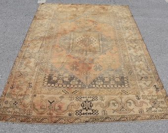 ヴィンテージトルコラグ、アナトリア産ウシャクラグ、130 x 220 cm、4