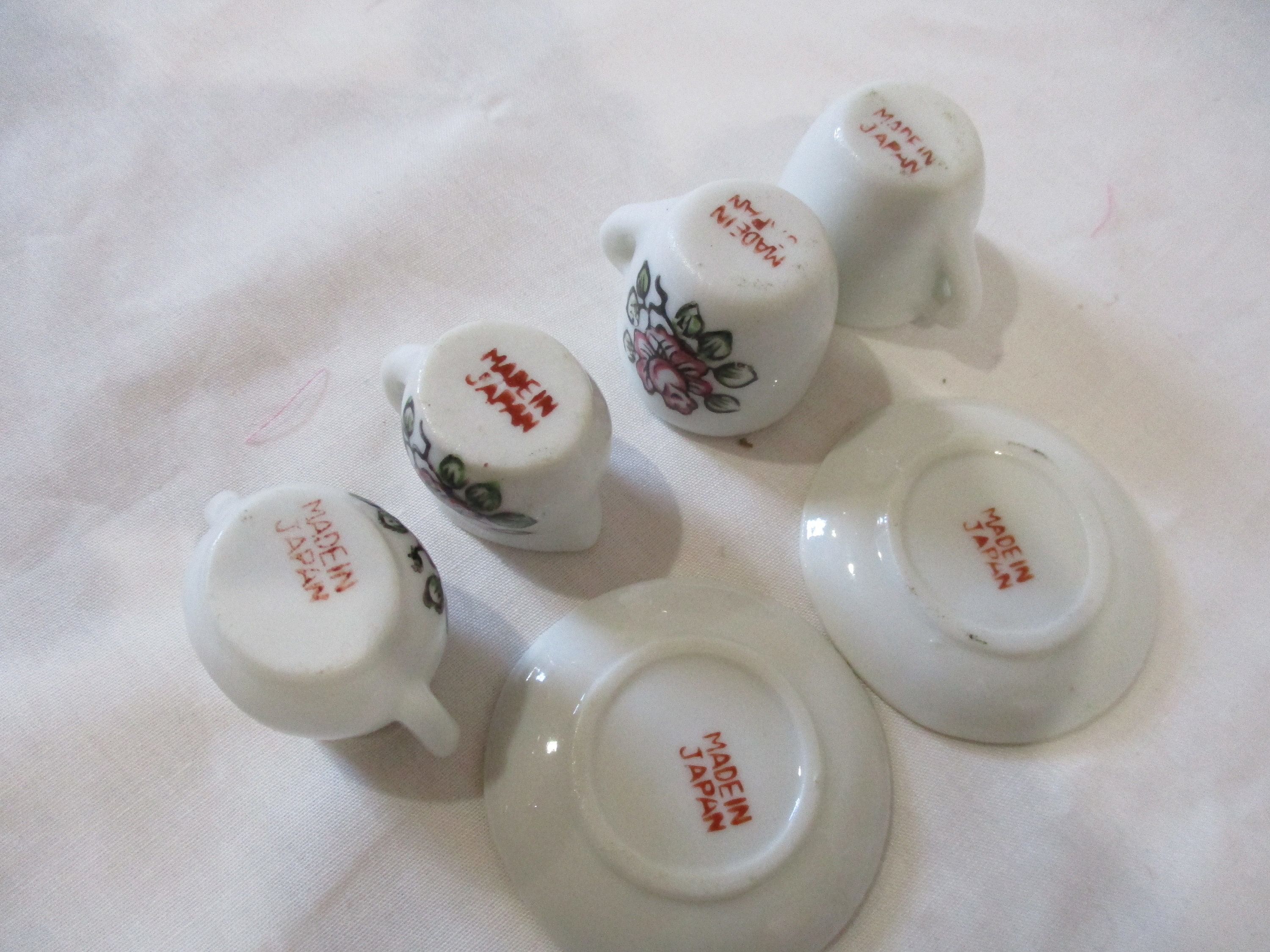 Vintage Dollhouse Miniature China Tea Set Made in Japan Etsy