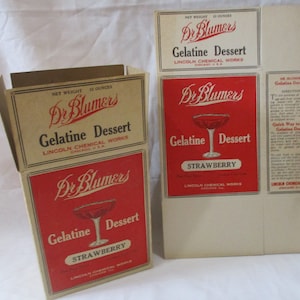 Vintage Gelatin Dessert Boxes-Food Advertising-Kitchen Decor