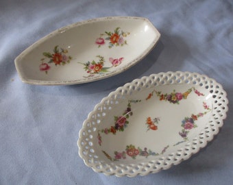 Vintage Candy or Trinket Dishes Reticulated Porcelain Made in Germany