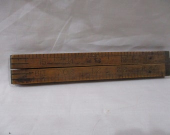 Vintage Wood Folding Ruler or Measure