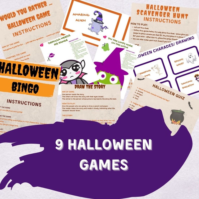 Halloween ULTIMATE BUNDLE KIT Games Activity Booklet Etsy
