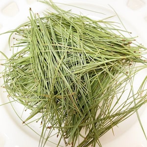 Dried white pine needles wild harvested and sustainably picked by hand