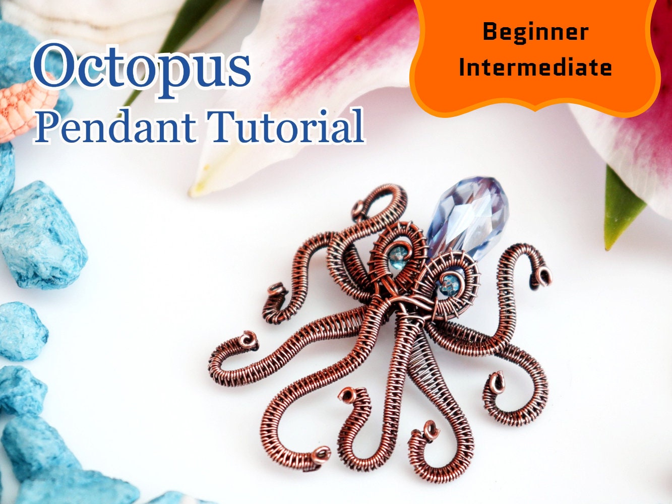 Wire Wrap Tutorial Octopus Pendantwire Wrapping Pattern Etsy