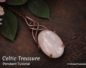WireArtTutorials Anleitung für keltische Cabochon Anhänger, Drahtwickelmuster, DIY Schmuckherstellung, flechten, wickeln, Drahtkunst, Bastelideen