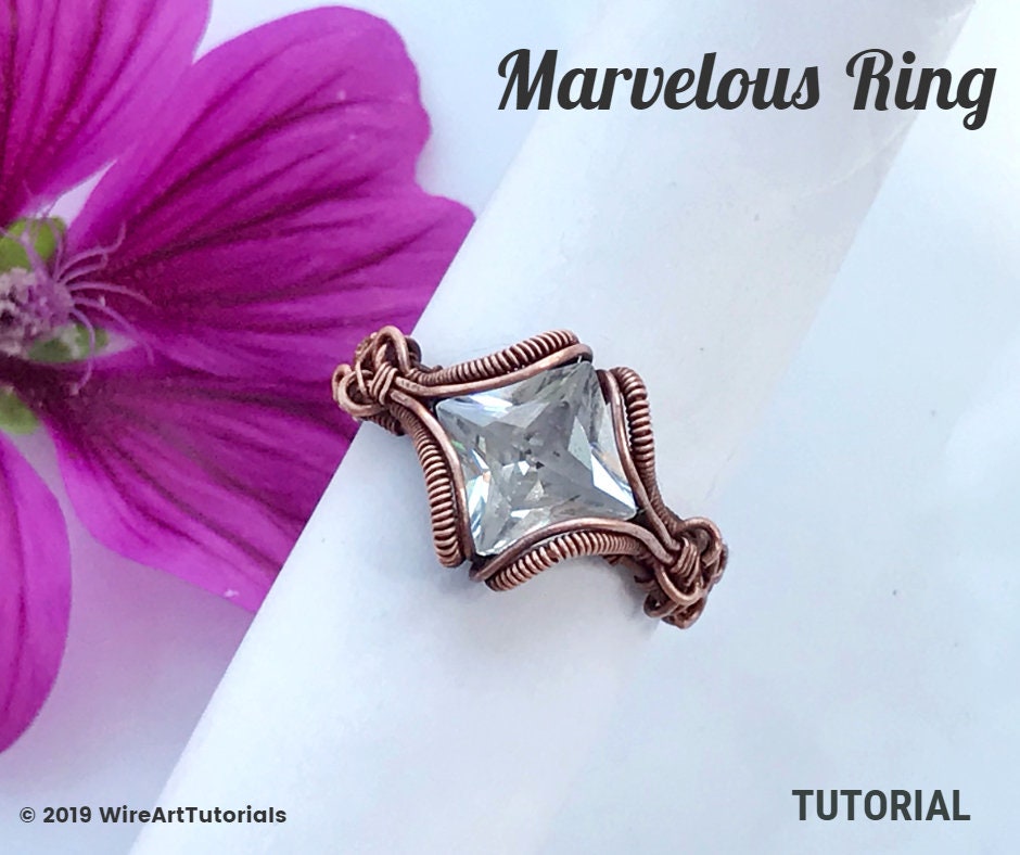 diy materials wrapping weaving jewelry making pattern FULL KIT Wonderland pendant,Marvelous rings,wire wrap tutorial PDF file