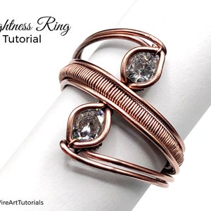 TUTORIAL Brightness Ring PDF pattern,wire wrap weave jewelry,wrapping weaving,wrapped woven, stone setting, DIY jewelry making, step by step