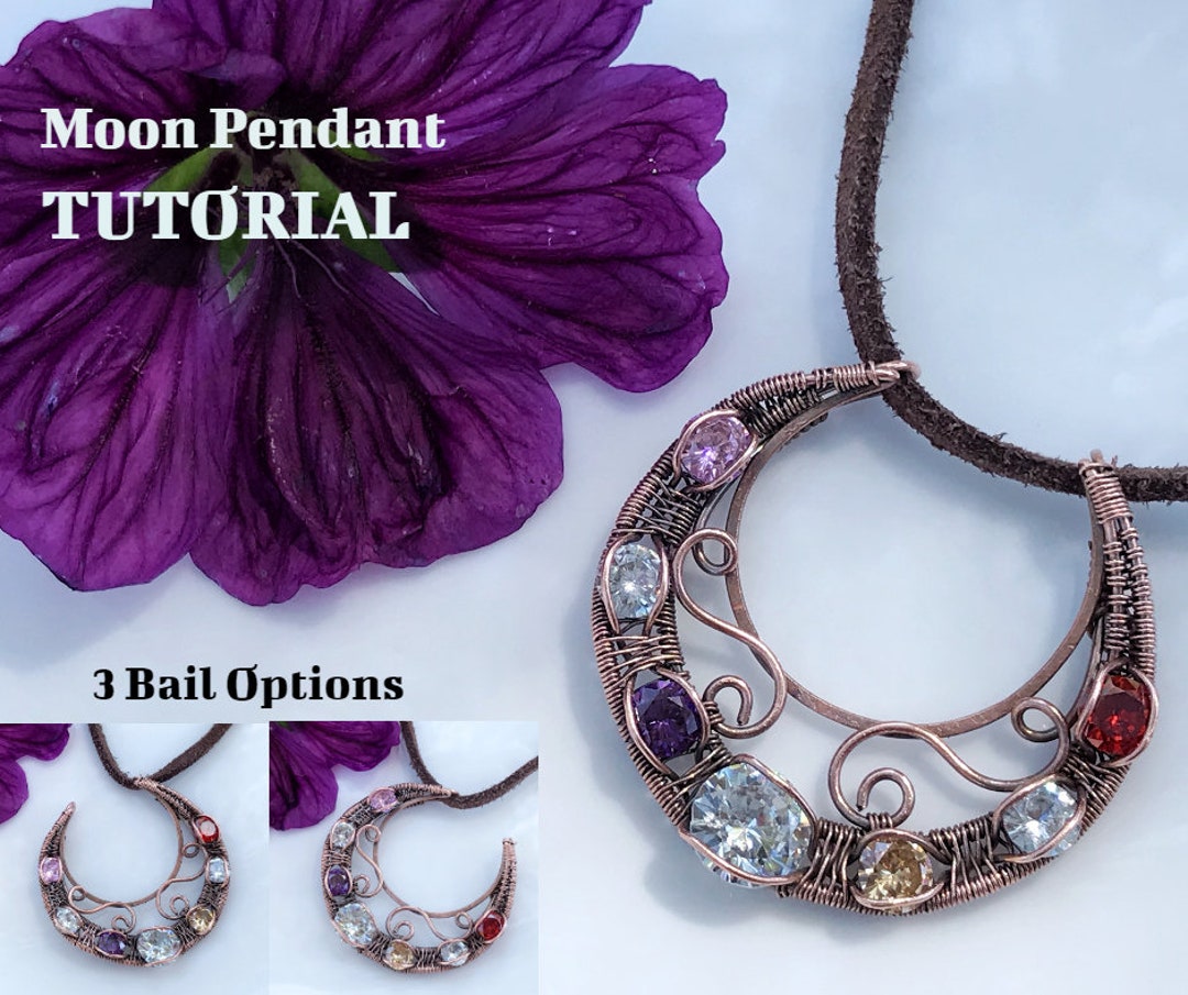 Wire Wrap Tutorial,wire Wrapping Pattern Wirearttutorials Moon Pendant ...