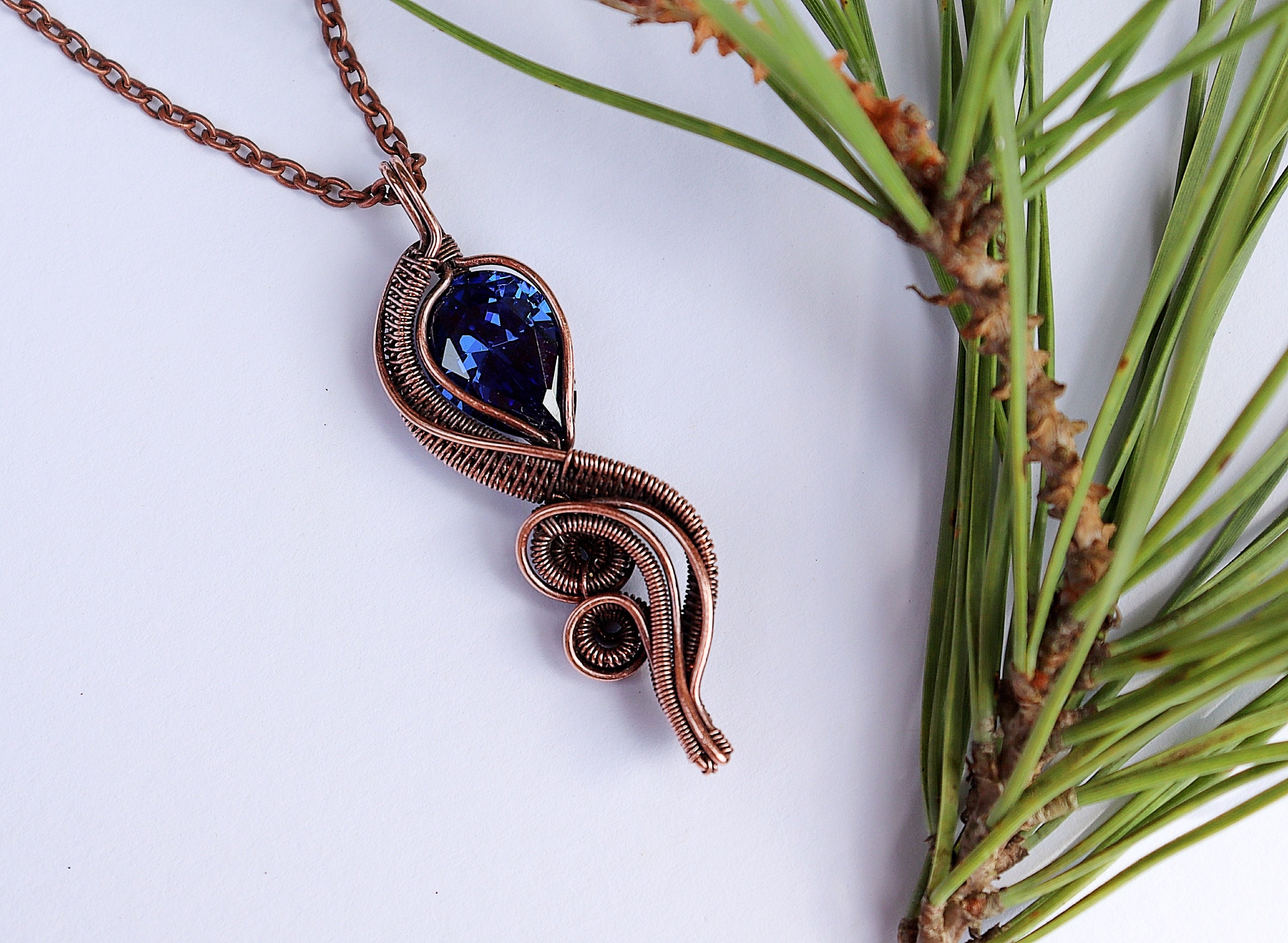 Wire Wrap Tutorial Dainty Pendant Necklace Crystal DIY Jewelry  