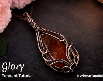WireArtTutorials Glory cabochon hanger tutorial, draadwikkelpatroon, doe-het-zelf sieraden maken, weven, inpakken, tutorials draadkunst, knutselidee