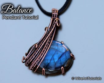 WireArtTutorials Balance cabochon pendant tutorial, wire wrap pattern, DIY jewellery making, weaving, wrapping,wire art tutorials,craft idea