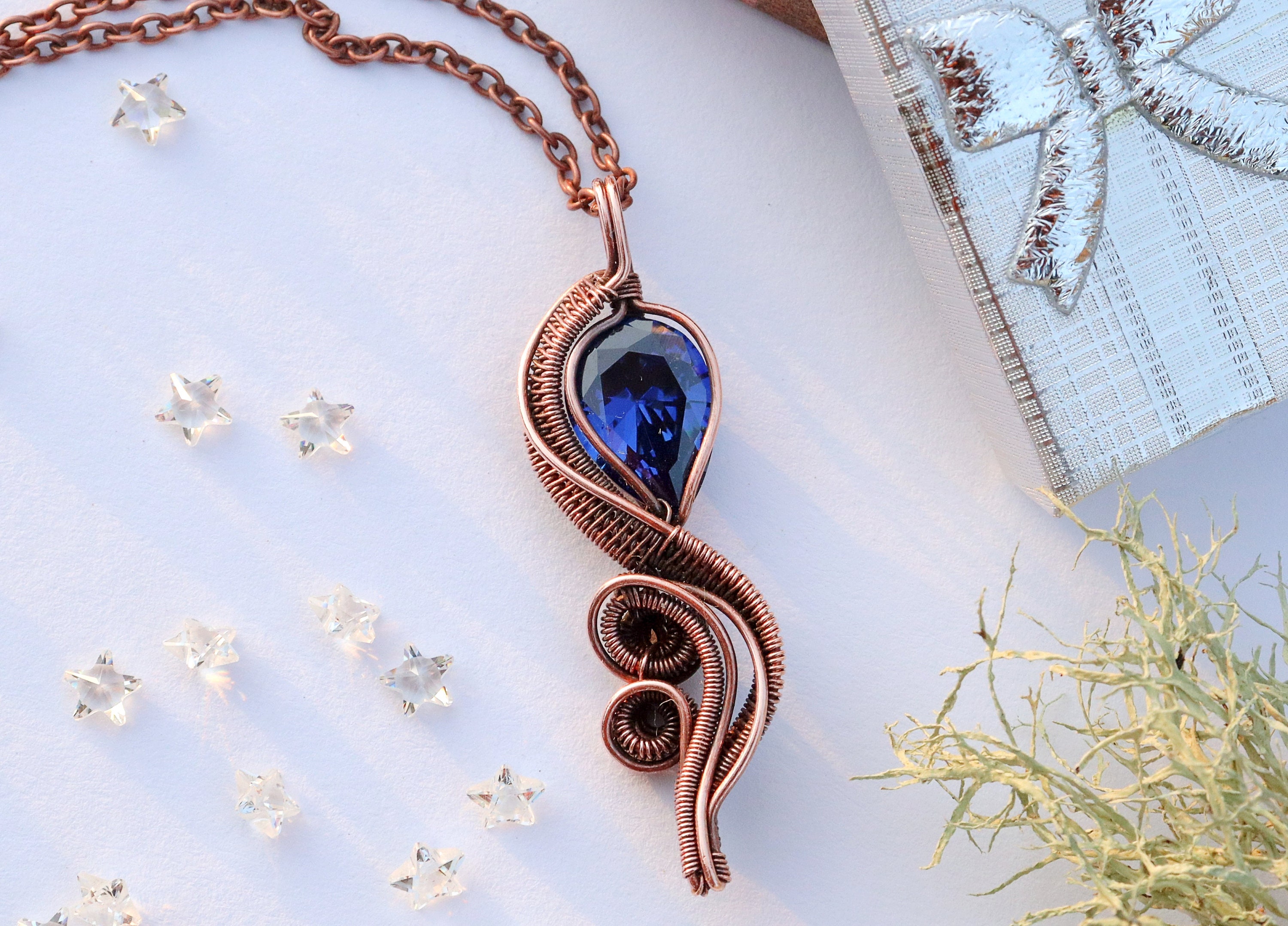 FULL KIT Dainty Pendant Wire Wrap Weaving Tutorial Diy Etsy