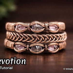 TUTORIAL Hingabe Ring PDF Muster, Draht gewickelt Schmuck, Kristallstein Fassung, DIY Schmuckherstellung, Schritt für Schritt, Hobby Bastelideen