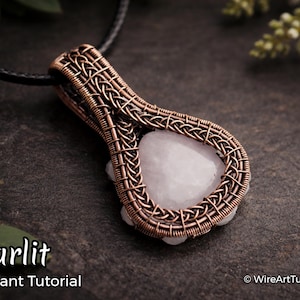 Wire wrap tutorial Starlit pendant, necklace crystal DIY jewelry making, wire weaving, wire art tutorials, WireArtTutorials , wrapping