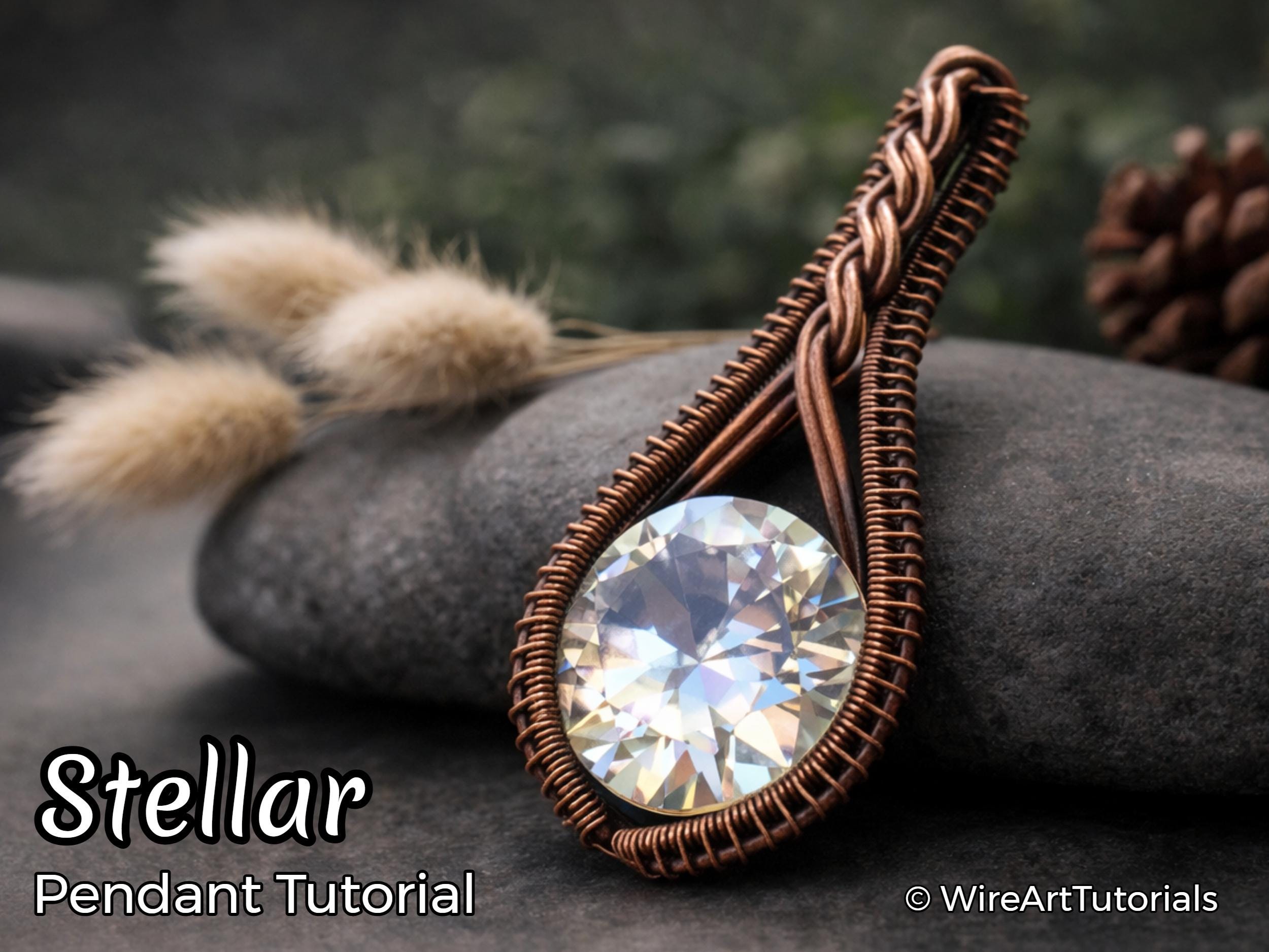 Wirearttutorials Stellar Pendant, Wire Wrap Tutorial, Crystal Pattern ...