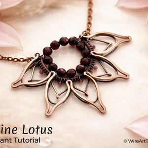 WireArtTutorials Divine Lotus pendant, wire wrap tutorial, bead setting pattern, DIY jewelry making, weaving, beading , step by step art