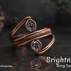 TUTORIAL Gold Ring PDF Muster,Wire Wrap Weave Schmuck,Wickeln Weben,Stein Fassung,Gewebe gewickelt,DIY Schmuckherstellung, Schritt für Schritt