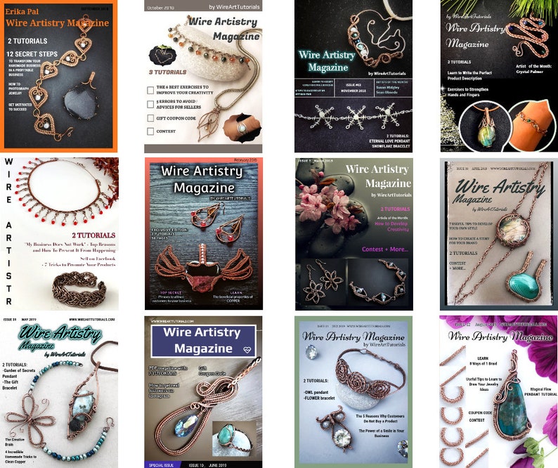 Wire Artistry Tutorial Magazine 1st YEAR PROMO PACK pdf | Etsy