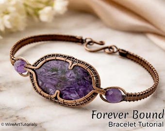 Forever Bound-armbandhandleiding, les draadwikkelen, doe-het-zelf sieraden maken, weven, stap voor stap kunstsieraden, knutselidee