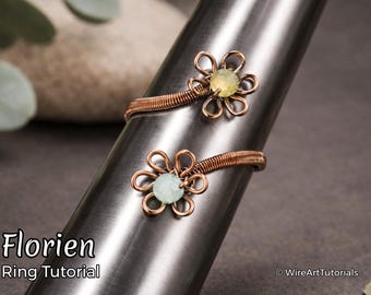 Florien Ring, wire wrap Tutorial, Perleneinfassung, DIY Schmuckherstellung, Schritt für Schritt Schmuck