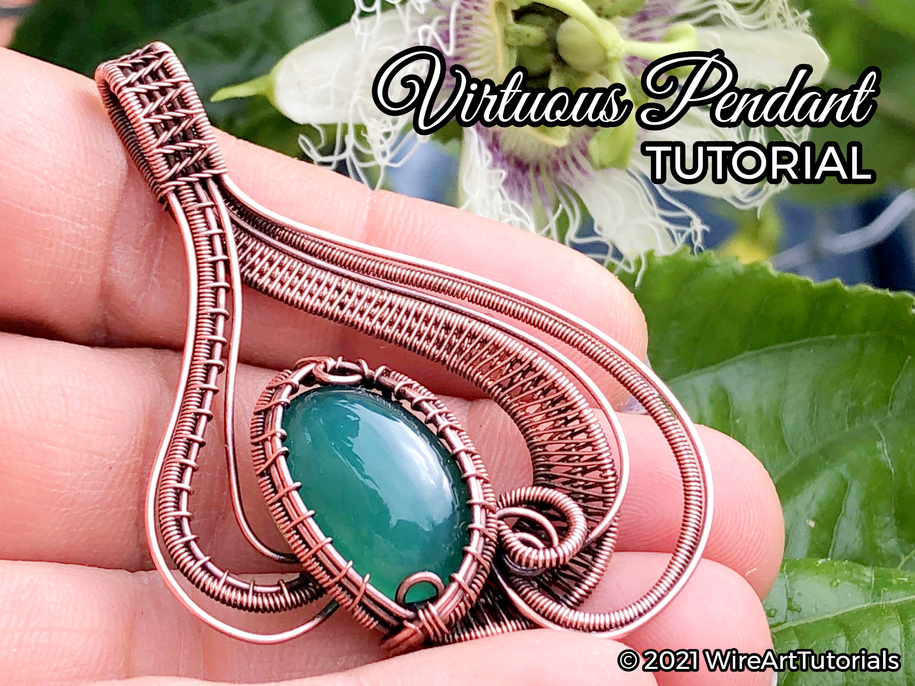 WireArtTutorials Virtuous pendant wire wrap tutorial, weaving pattern