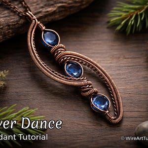 WireArtTutorials River Dance Kristall Anhänger Anleitung, Drahtwickelmuster, DIY Schmuckherstellung, Weben, Wickeln, Wire Art Tutorials