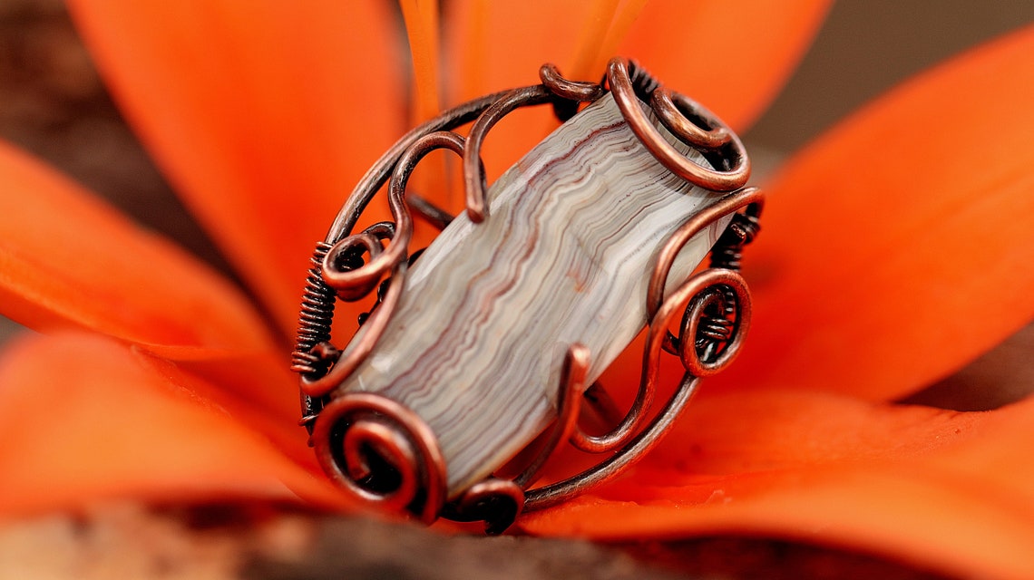 TUTORIAL Art Waves Ring PDF Patternwire Wrap Weave Etsy