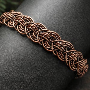WireArtTutorials Tutoriel d'enroulement de bracelet tressé exotique, modèle, fabrication de bijoux DIY, emballage, tissage, tressage art du cuivre image 2