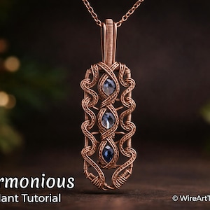 WireArtTutorials Anleitung für harmonische Anhänger, Webmuster, DIY Schmuckherstellung, Kristallfassung,Art Deco, Wire Art Tutorials