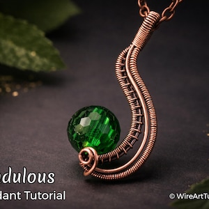 WireArtTutorials Handledning för hängande pärlhängen, trådlindningsmönster, gör-det-själv smyckestillverkning, vävning, inslagning, trådkonsthandledning, pysselidéer