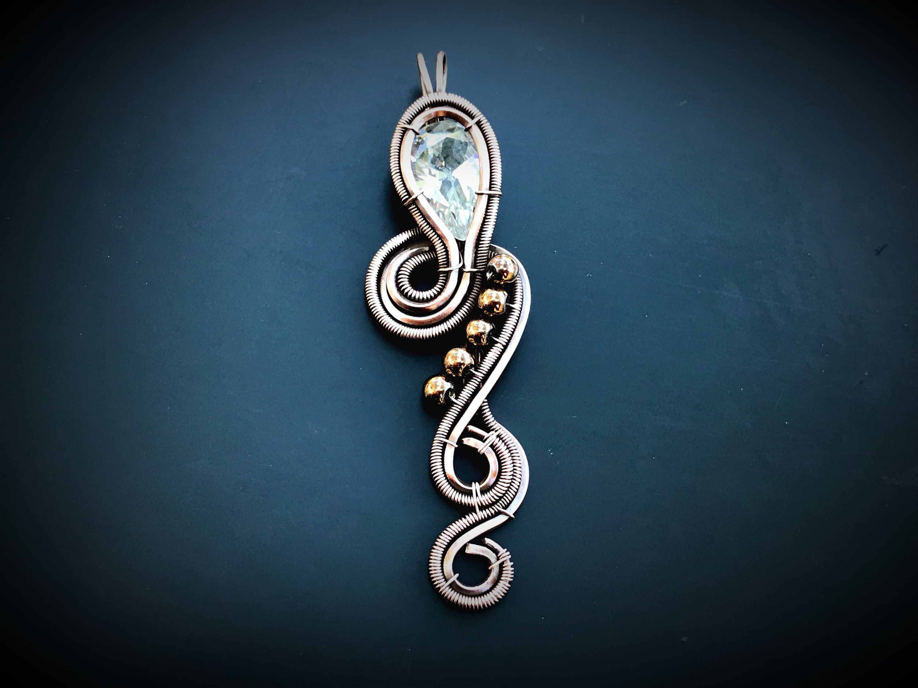 TUTORIAL Dance of Waves pendant PDF pattern book,wire wrap weave