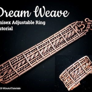 Wire wrap tutorial,wire wrapping pattern WireArtTutorials Dream Weave ring,DIY jewelry,jewelry making,wire weaving,wire art tutorials