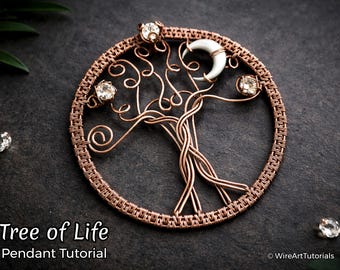 Wire Wrap Anleitung,Wire ArtTutorials Baum des Lebens Anhänger,Draht zur Schmuckherstellung,Draht zur Schmuckherstellung,Draht zur Schmuckherstellung