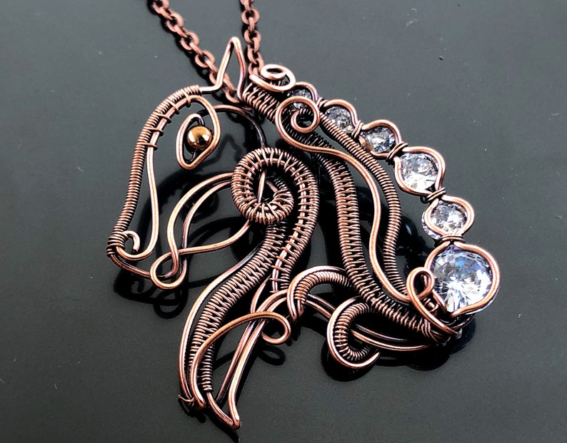 FULL KIT Horse Pendant Wire Wrap Weaving Tutorial Diy Etsy