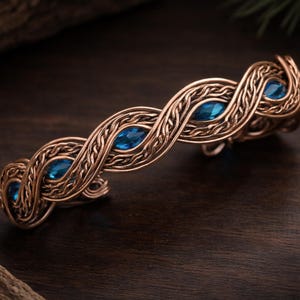 WireArtTutorials Playful Waves Armband Drahtwickelanleitung, Cabochon Muster, DIY Schmuckherstellung, wickeln, flechten, Kupferkunst Tutorial Bild 2