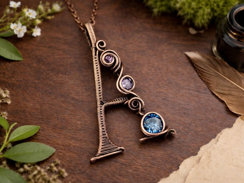 WireArtTutorials Letter A pendant wire wrap tutorial, weaving pattern,DIY jewelry,crystal jewellery making, weaving,wire art tutorials image 2