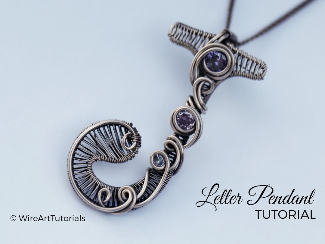 Wirearttutorials Letter J Pendant Wire Wrap Tutorial